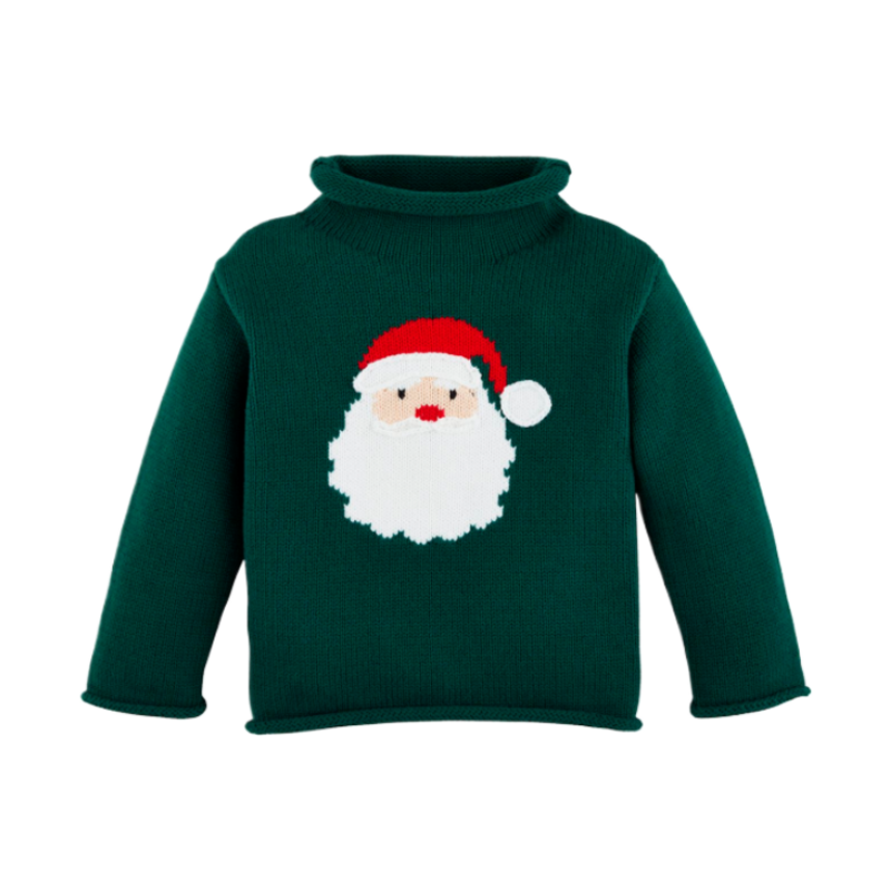 Mud Pie Mud Pie Green Santa Rollneck Sweater