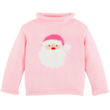 Mud Pie Mud Pie Pink Santa Rollneck Sweater