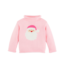 Mud Pie Mud Pie Pink Santa Rollneck Sweater