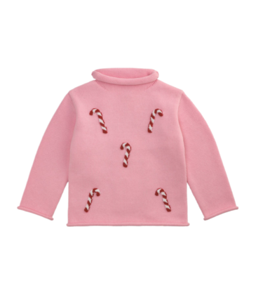 Mud Pie Mud Pie Candy Cane Rollneck Sweater