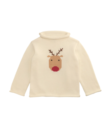 Mud Pie Mud Pie Reindeer Rollneck Sweater
