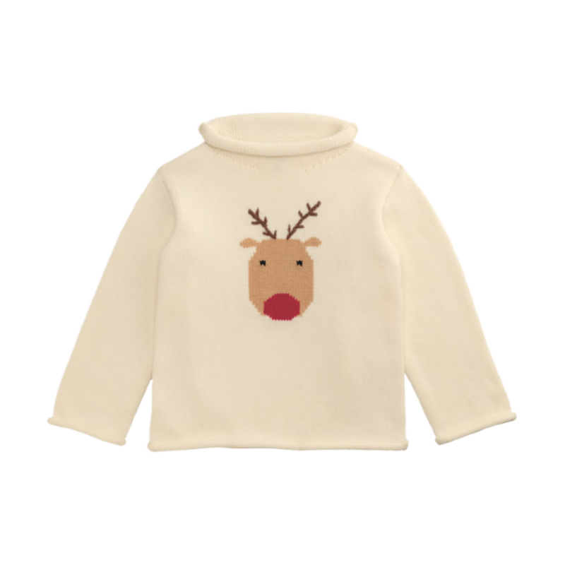 Mud Pie Mud Pie Reindeer Rollneck Sweater