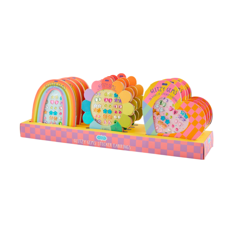 Mud Pie Mud Pie Glitzy Gems Stick-On Earrings