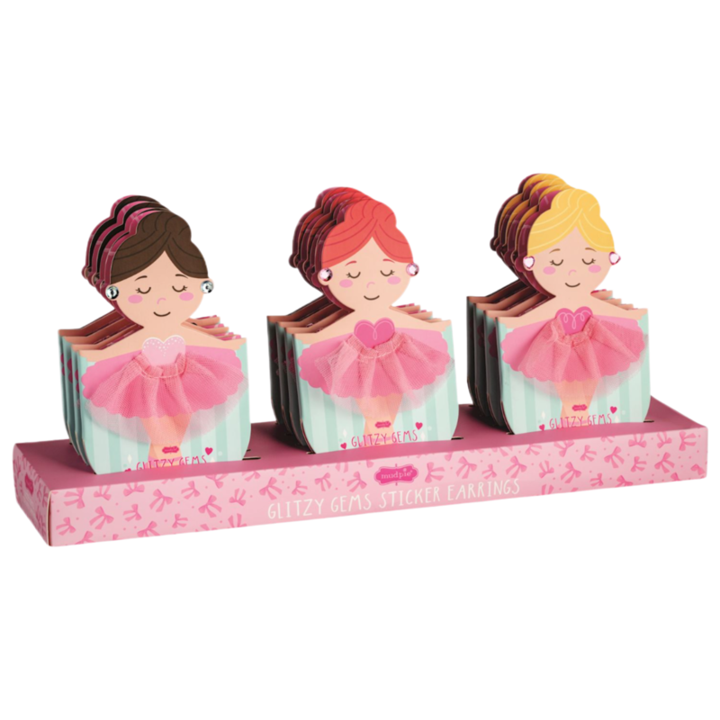 Mud Pie Mud Pie Ballerina Sticker Earrings