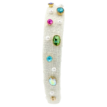 Poppyland Poppyland Ivory Tweed Bejeweled Headband