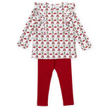 Lila + Hayes Lila + Hayes Olive Legging Set - Cowboy Christmas
