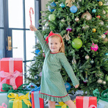Lila + Hayes Lila + Hayes Carlin Dress - Candy Cane Lane