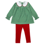 Lila + Hayes Lila + Hayes Morgan Legging Set - Candy Cane Lane