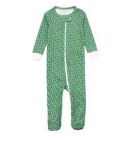 Lila + Hayes Lila + Hayes Parker Zipper Pajama - Candy Cane Lane