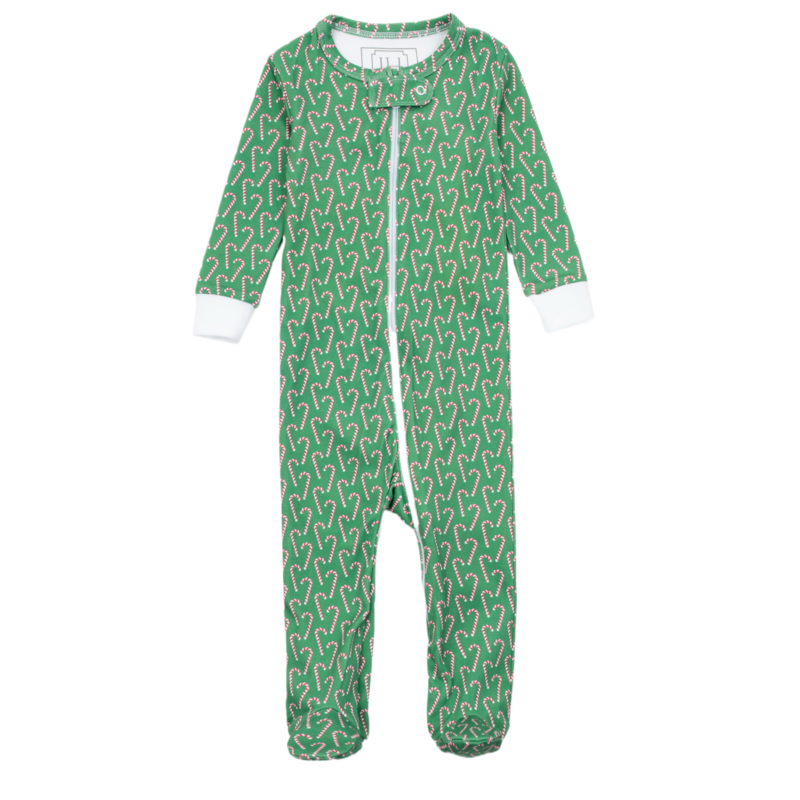 Lila + Hayes Lila + Hayes Parker Zipper Pajama - Candy Cane Lane