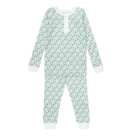 Lila + Hayes Lila + Hayes Jack Pajama Set - Mod Holiday Blue