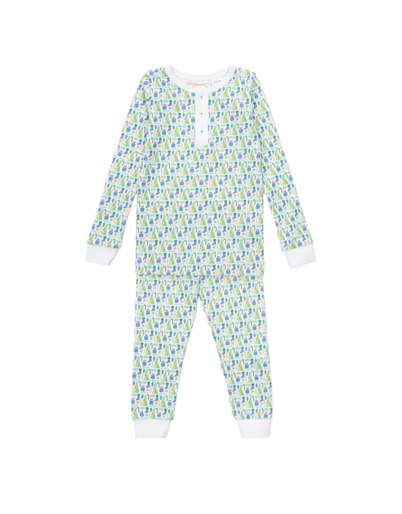 Lila & Hayes Boys Grayson Pajamas Set - Blue Easter Time main image 1