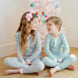 Lila + Hayes Lila + Hayes Alden Pajama Set - Mod Holiday Pink