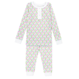 Lila + Hayes Lila + Hayes Alden Pajama Set - Mod Holiday Pink
