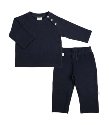Paty Paty Navy Waffle Knit Lounge Set