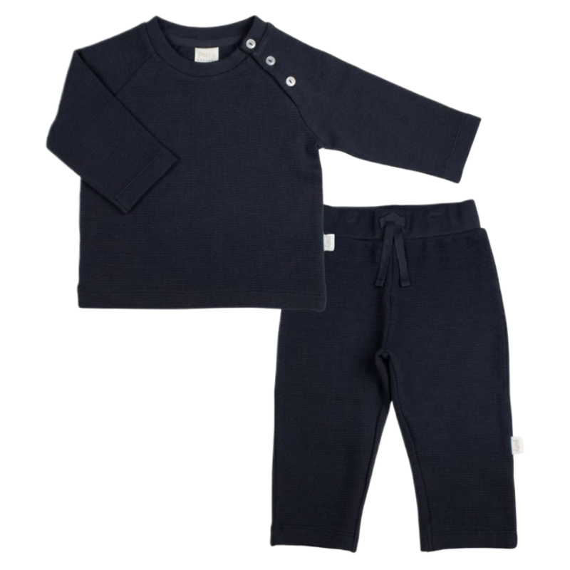 Paty Paty Navy Waffle Knit Lounge Set