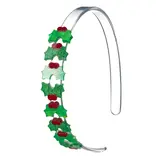 Lilies & Roses Mistletoe Pearlized Glitter Green Headband