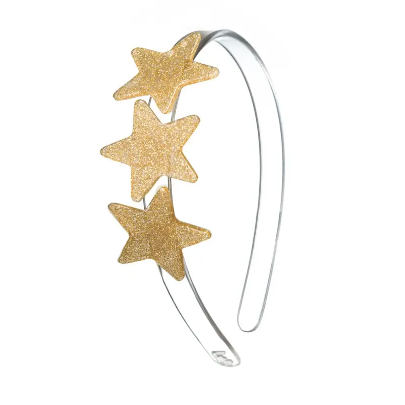 Lilies & Roses Stars Glitter Gold Headband