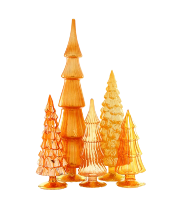 Cody Foster & Co Yellow/Orange Hue Trees Set of 5