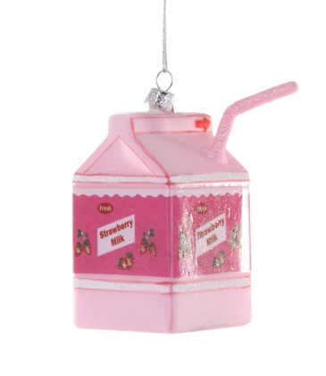 Cody Foster & Co Strawberry Milk Ornament