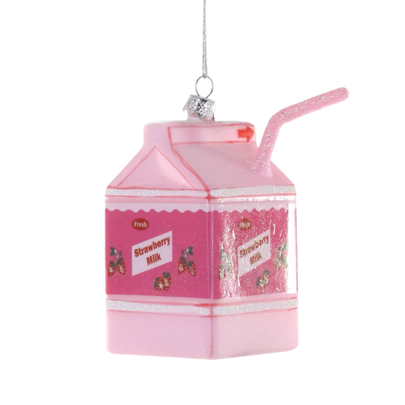 Cody Foster & Co Strawberry Milk Ornament
