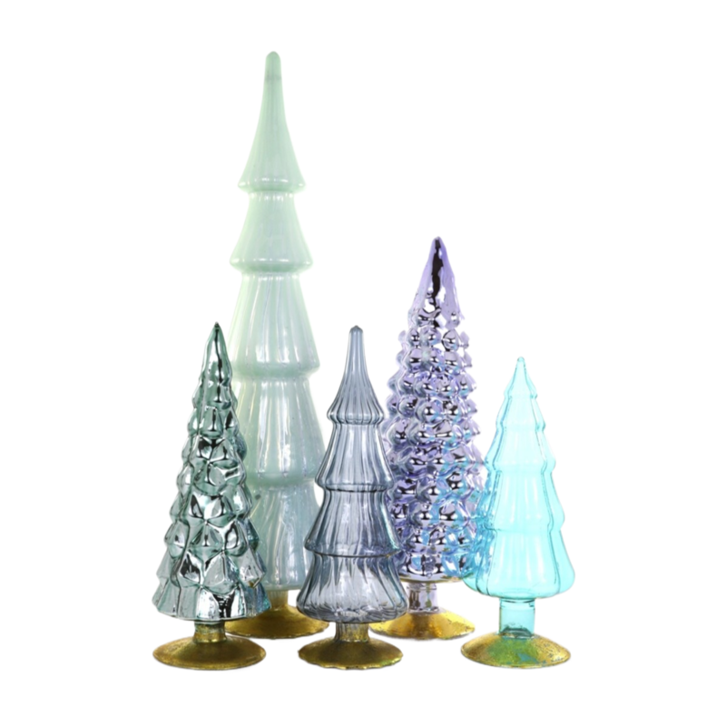 Cody Foster & Co Snowfall Hue Trees Set of 5
