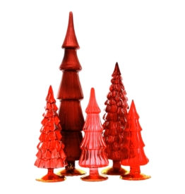 Cody Foster & Co Red Hue Trees Set of 5