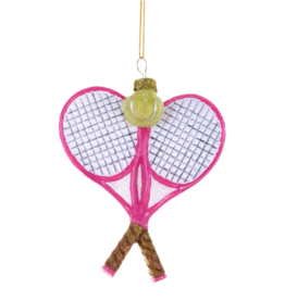 Cody Foster & Co Pink Tennis Rackets Ornament