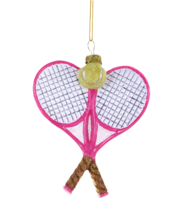 Cody Foster & Co Pink Tennis Rackets Ornament