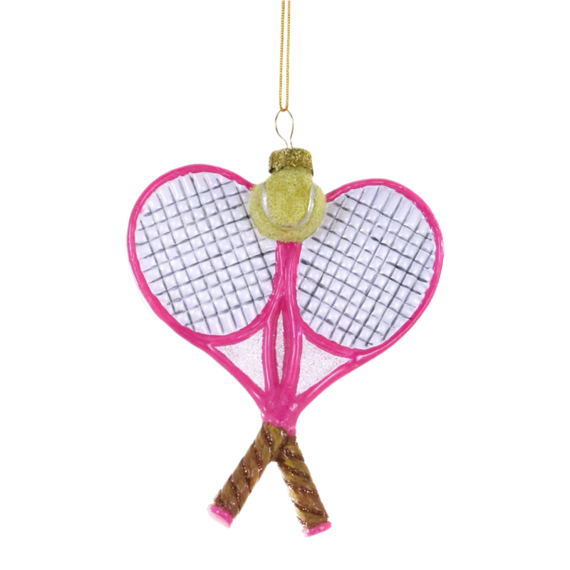 Cody Foster & Co Pink Tennis Rackets Ornament