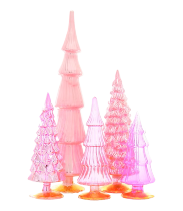 Cody Foster & Co Pink Hue Trees Set of 5