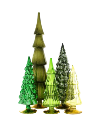 Cody Foster & Co Green Hue Trees Set of 5