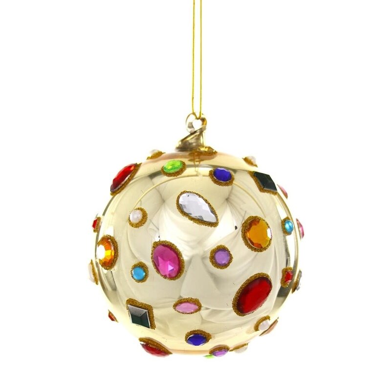 Cody Foster & Co Gold Glittering Magpie Bauble Ornament