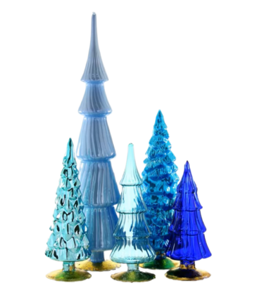 Cody Foster & Co Blue Hue Trees Set of 5