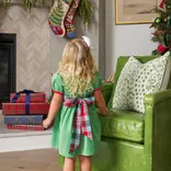 The Beaufort Bonnet Company TBBC Cindy Lou Velveteen Sash Dress - KKG/Wilson Pier Plaid