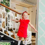 The Beaufort Bonnet Company TBBC Betts Velveteen Bow Dress - Richmond Red