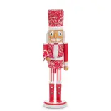 Raz Imports 15.75" Red Glittered Nutcracker