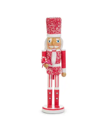 Raz Imports 15.75" Red Glittered Nutcracker