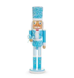 Raz Imports 15.75" Blue Glittered Nutcracker
