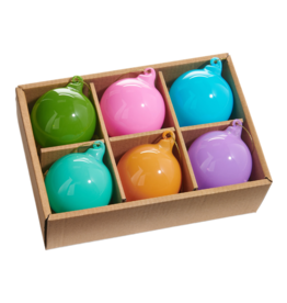 Raz Imports Box Set of Opaque Blown Glass Ball Ornaments