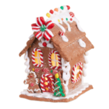 Raz Imports 5.5" Lighted Gingerbread House - Gingerbread