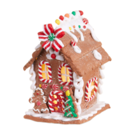 Raz Imports 5.5" Lighted Gingerbread House - Gingerbread