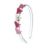 Lilies & Roses Tree Glitter Pink White Headband