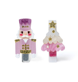 Lilies & Roses Nutcracker Tree Pink Hair Clips