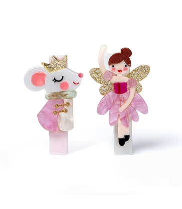 Lilies & Roses Mouse Ballerina Hair Clips
