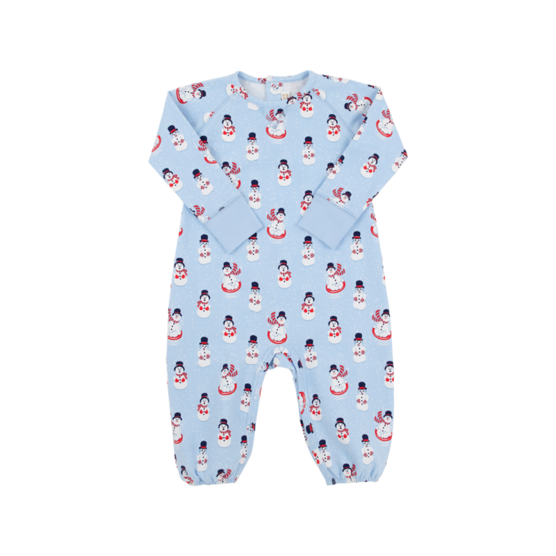 The Beaufort Bonnet Company TBBC Cassidy Comfy Crewneck Romper - Frosty Friends