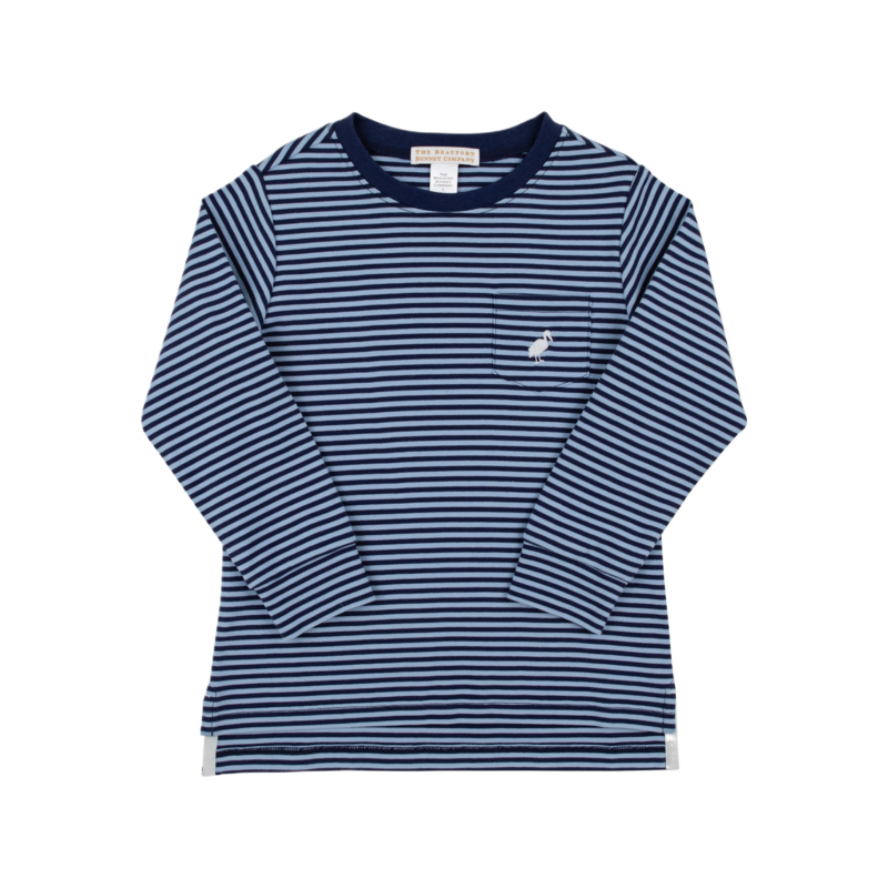 The Beaufort Bonnet Company TBBC LS Carter Crewneck - BB/NN Stripe