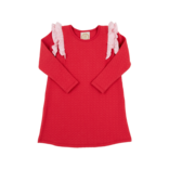 The Beaufort Bonnet Company TBBC Ruehling Ruffle Dress - Richmond Red/Palm Beach Pink