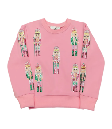 Belle Cher Belle Cher Pink & Teal Nutcracker Sweatshirt