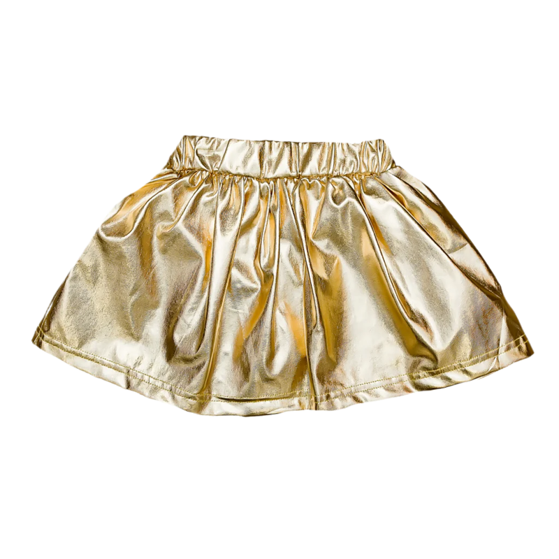 Belle Cher Belle Cher Gold Metallic Skort